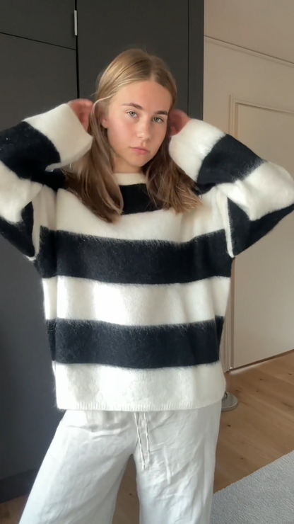 Lila | Mohair Rundhalströja